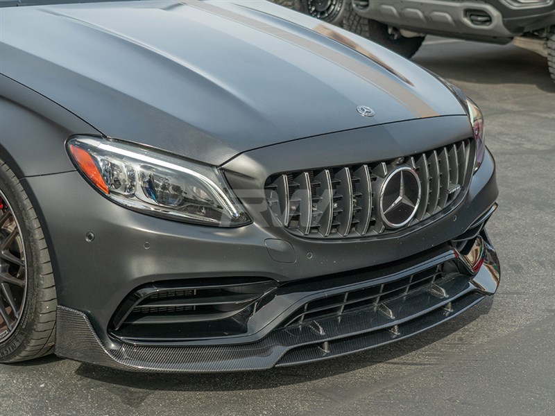 RW Carbon Mercedes W205 C63 BRS Style Carbon Fiber Front Lip