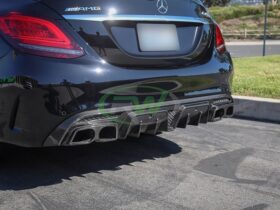 RW Carbon Mercedes W205 BRS Style Carbon Fiber Diffuser
