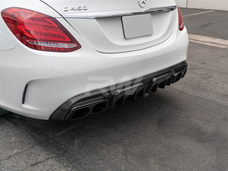 RW Carbon Mercedes W205 BRS Style Carbon Fiber Diffuser