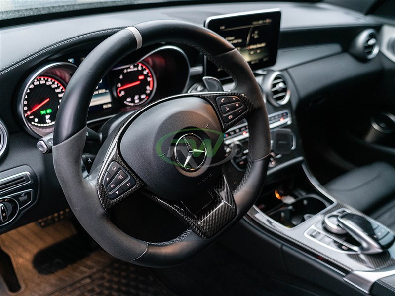 RW Carbon Mercedes AMG Carbon Fiber Steering Wheel Trim