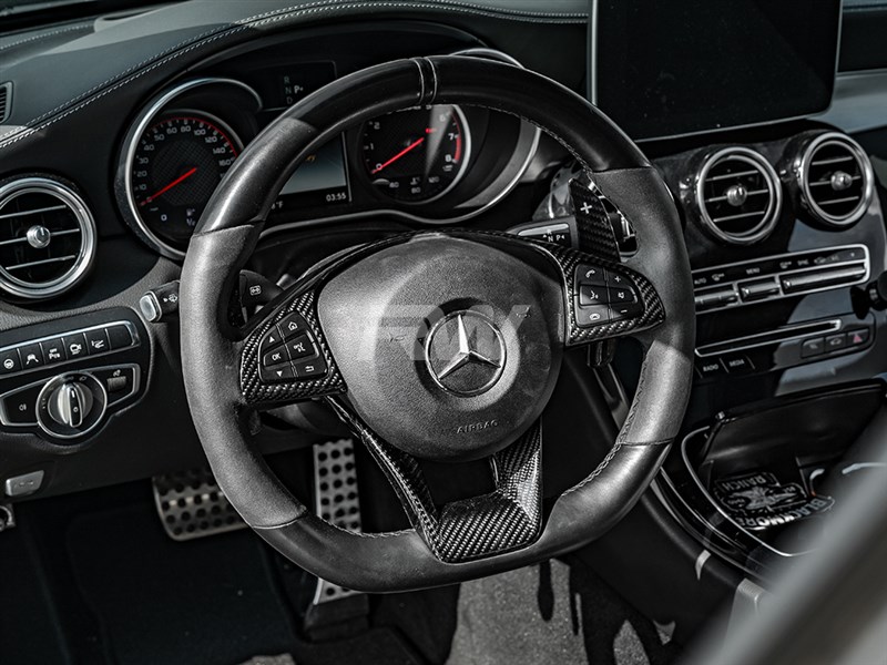 RW Carbon Mercedes AMG Carbon Fiber Steering Wheel Trim