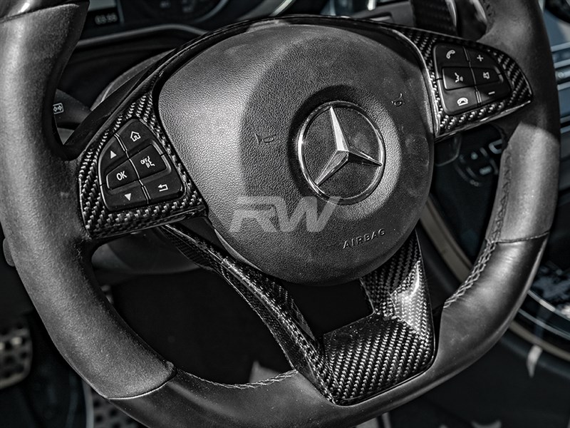 RW Carbon Mercedes AMG Carbon Fiber Steering Wheel Trim