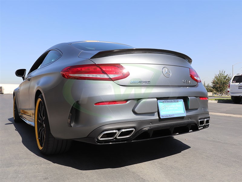 RW Carbon Mercedes W205 Coupe ED1 Style CF Trunk Spoiler