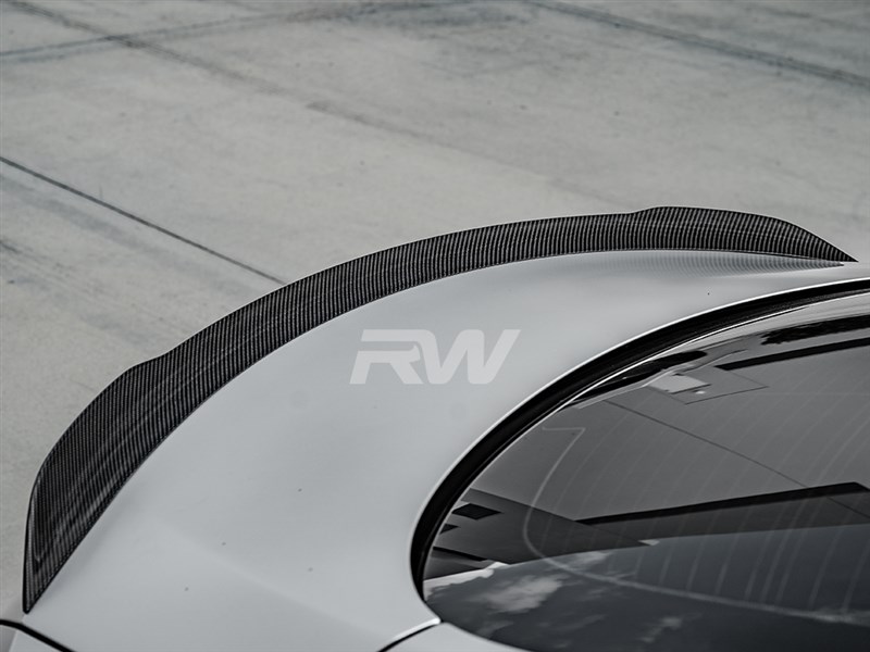 RW Carbon Mercedes W205 Coupe ED1 V2 Style CF Trunk Spoiler
