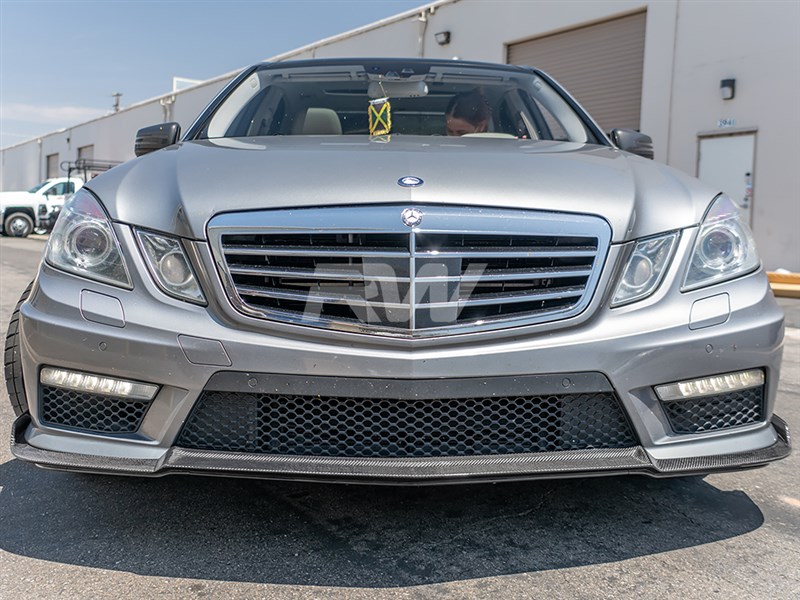 RW Carbon Mercedes W212 E63 Renn Style CF Front Lip 10-13