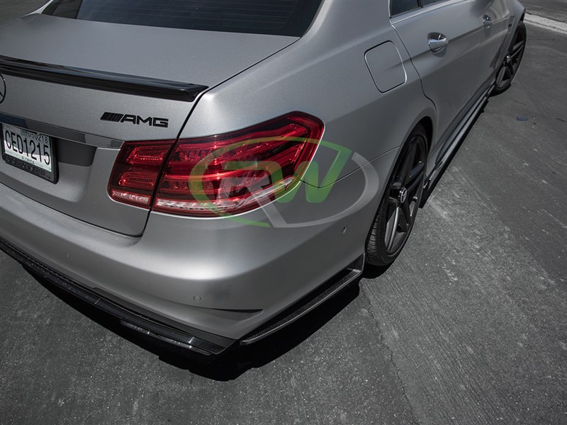 RW Carbon Mercedes W212 E63 14+ CF Rear Bumper Splitters
