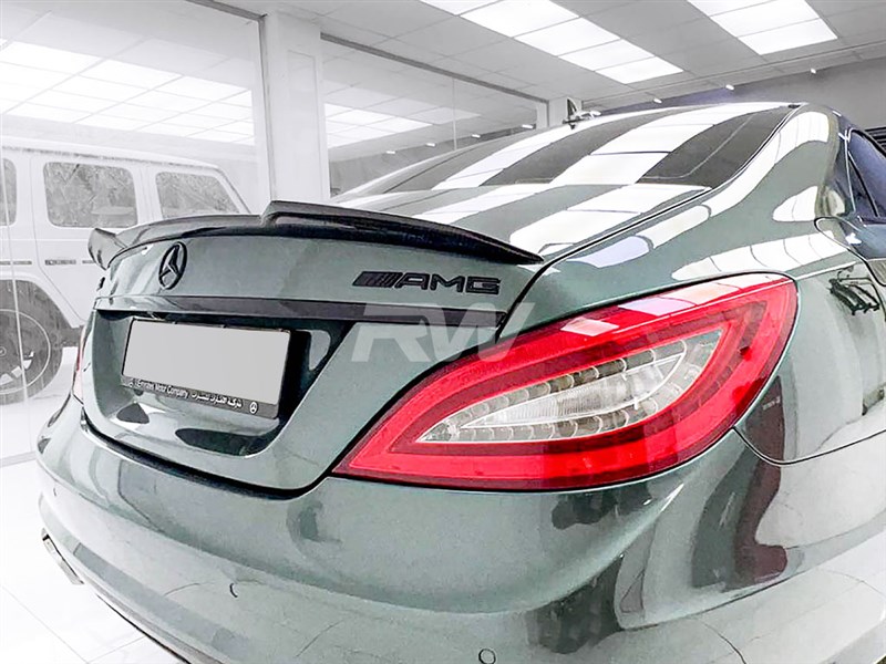 RW Carbon Mercedes-Benz W218 CLS AMG Style Carbon Fiber Trunk Spoiler Cls550 Cls63