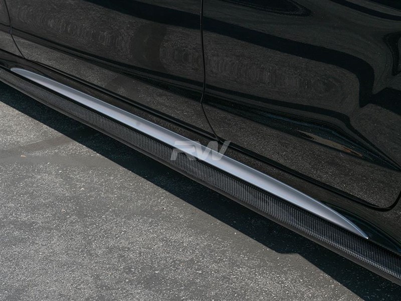 RW Carbon Mercedes W218 CLS Carbon Fiber Side Skirt Extensions
