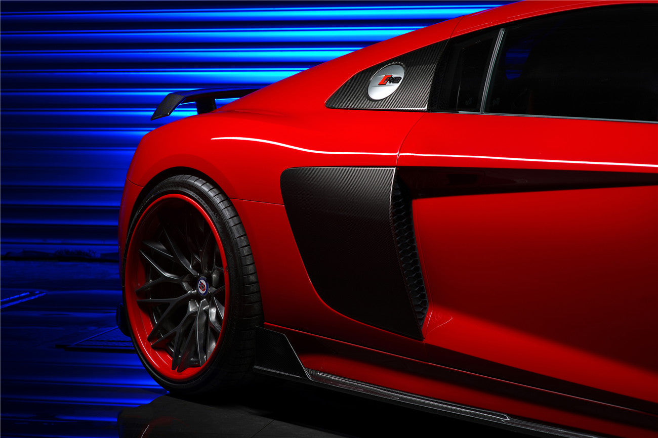 DarwinPro Aerodynamics DarwinPRO R8 GEN2 Coupe & Spyder iMPII Carbon Fiber Side Door Panel Blades