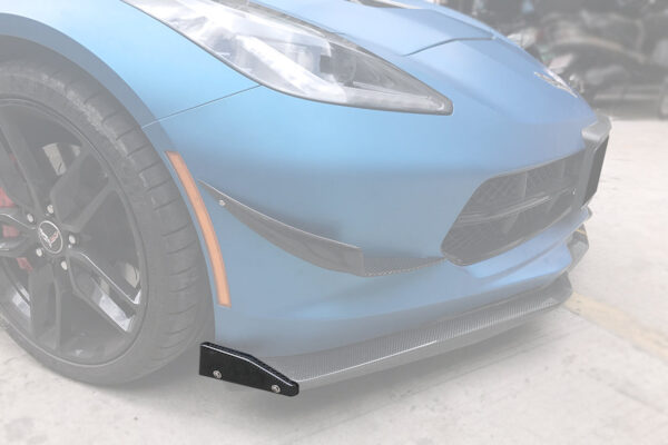 DarwinPRO 2013-2019 Corvette C7 Z51 Z06 Grandsport Carbon Fiber Front  Lip Winglets