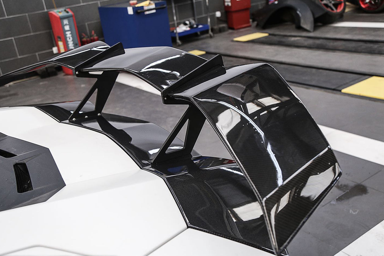 DarwinPRO 2011-2022 Lamborghini Aventador LP700 LP750 LP740 LP720 LP780 Coupe & Roadster RZS Style Carbon Fiber Trunk Spoiler wing