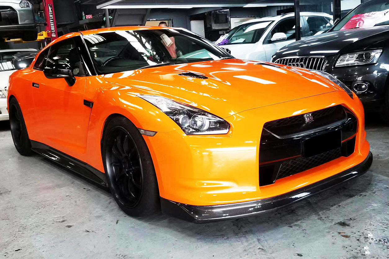 DarwinPRO 2008-2011 Nissan GTR R35 CBA ZEL Style Carbon Fiber Front Lip
