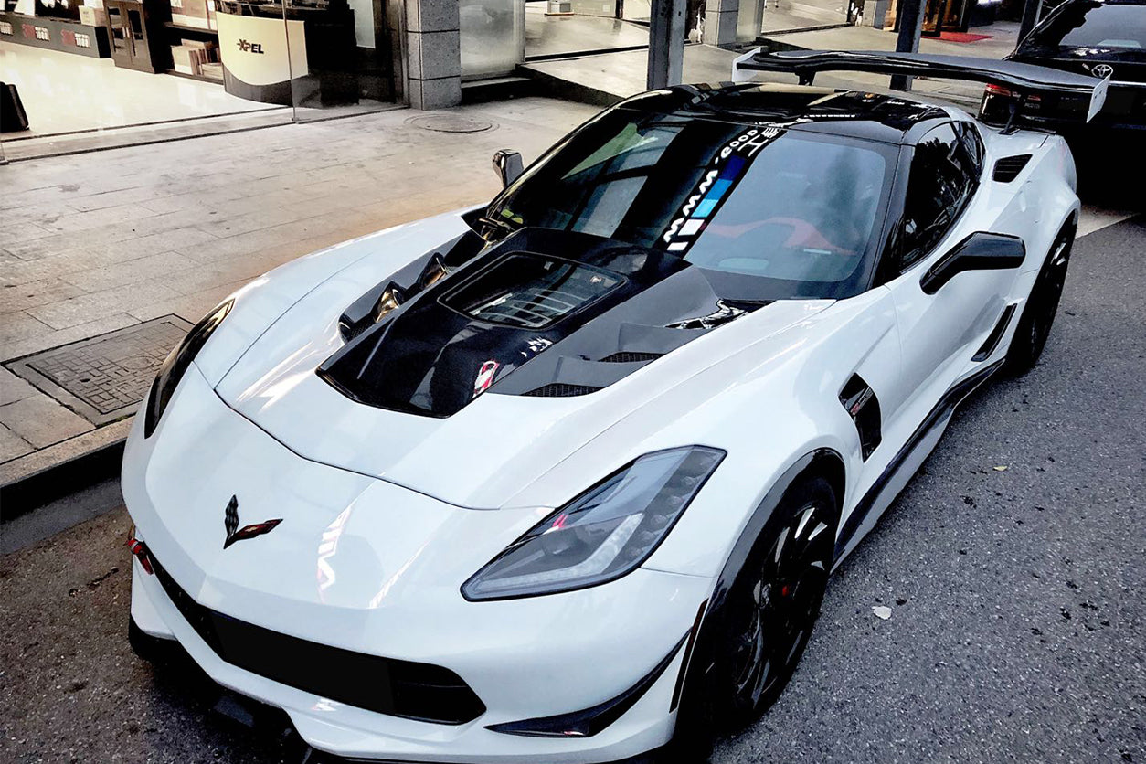 DarwinPRO 2013-2019 Corvette C7 Z06 Grandsport AR Style Carbon Fiber Side Skirts Extension