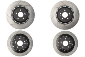 2015-2023 Ford Mustang Mach 1/GT/V6 – Steeda Performance Pack 380x34mm Front & 330x25mm Rear Two-Piece Rotor Set