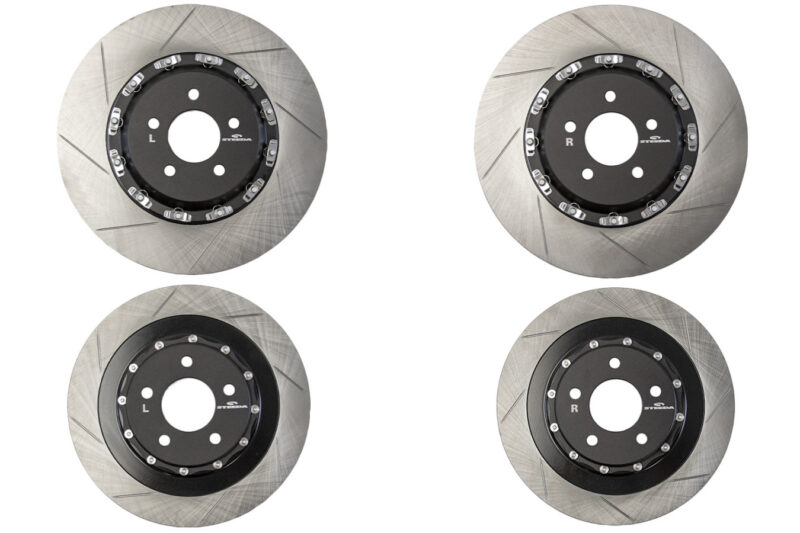 2015-2023 Ford Mustang Mach 1/GT/V6 – Steeda Performance Pack 380x34mm Front & 330x25mm Rear Two-Piece Rotor Set