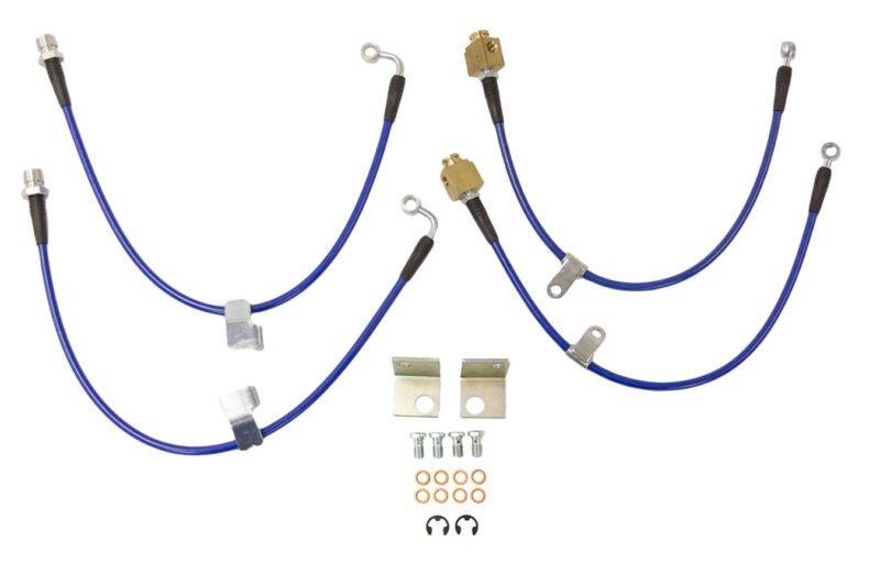2016-2023 Ford Mustang Mach 1/GT/EcoBoost – Steeda MagneRide Braided Stainless Brake Line Kit