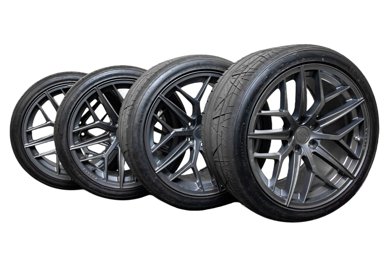 2005-2026 Ford Mustang – Steeda Trident Gloss Titanium HPDE Wheel & Tire Package - 19x11