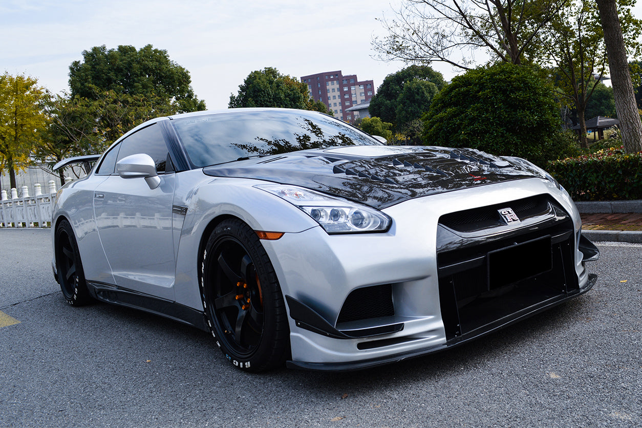 DarwinPRO 2008-2023 Nissan GTR R35 CBA DBA TPR Style Partial Carbon Fiber Front Bumper