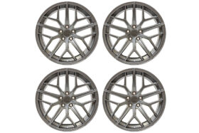2005-2026 Ford Mustang – Steeda Trident Gloss Titanium Street Staggered Wheel & Tire Package - 19x10/11 (2)