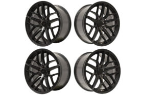 2005-2026 Ford Mustang – Steeda Trident Satin Black Staggered Wheel Package 19x10/11 (2)