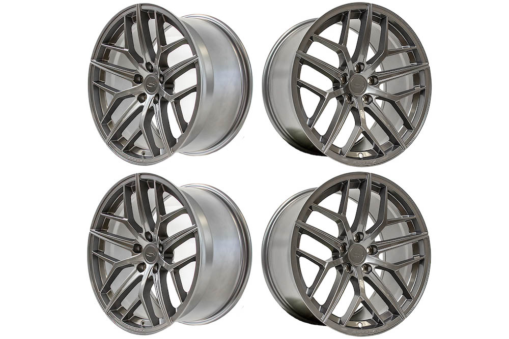 2005-2026 Ford Mustang – Steeda Trident Gloss Titanium Square HPDE Wheel Package - 19x11 (2)