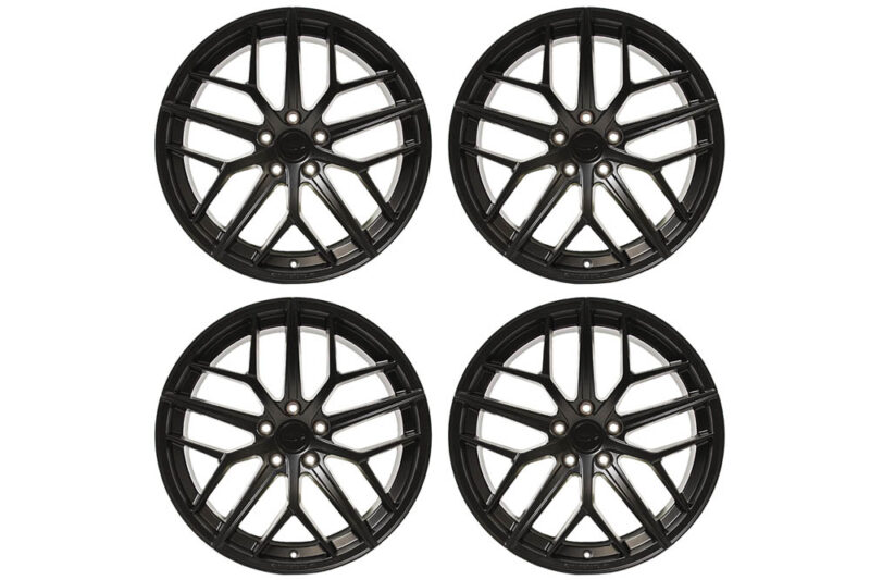 2005-2026 Ford Mustang – Steeda Trident Satin Black Square Wheel Package - 19x10