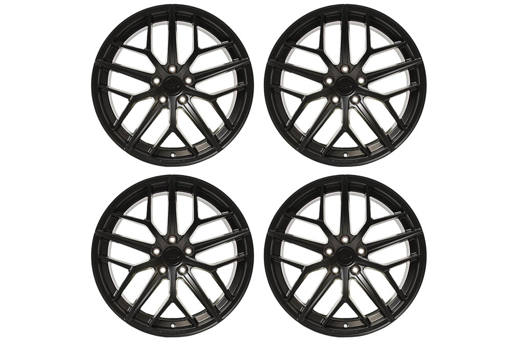 2005-2026 Ford Mustang – Steeda Trident Satin Black Square Wheel Package - 19x10