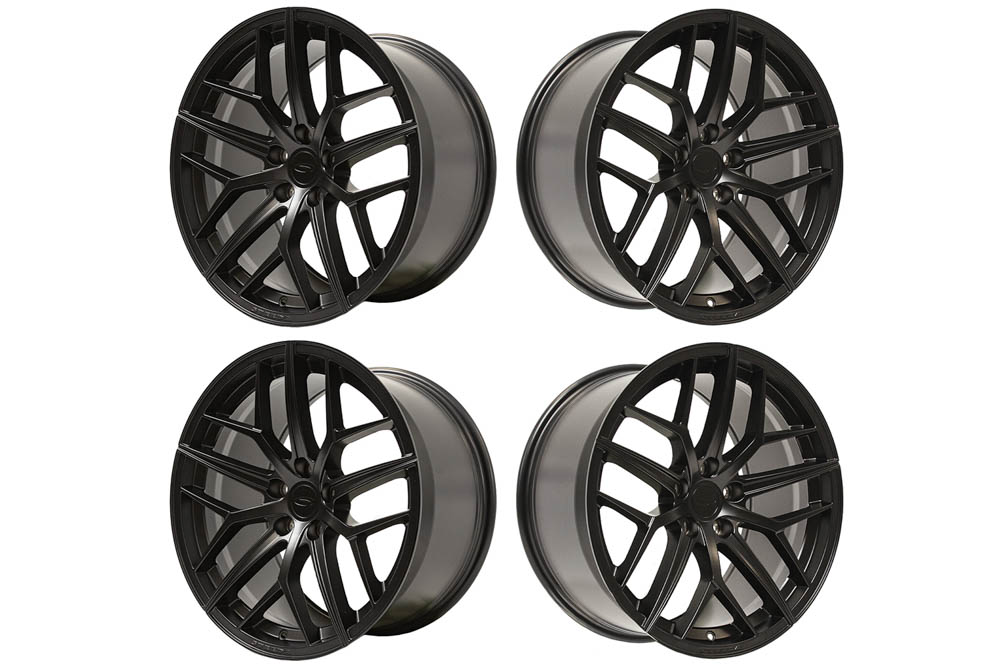 2005-2026 Ford Mustang – Steeda Trident Satin Black Square Wheel Package - 19x10 (2)