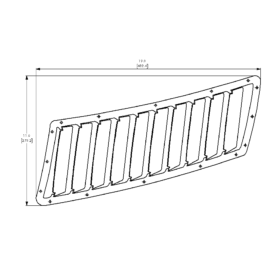 Verus Engineering 2015-2017 Ford Mustang S550 Hood Louver Kit (GT Hood Spec) - image 8