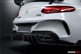 DarwinPRO 2015-2023 Mercedes Benz C63 Partial Carbon Fiber Rear Bumper DarwinPRO (IMP Design) Fits W205 AMG Coupe - image 1