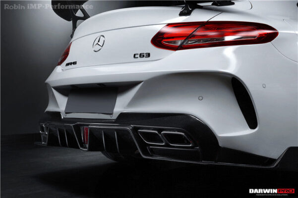 DarwinPRO 2015-2023 Mercedes Benz C63 Partial Carbon Fiber Rear Bumper DarwinPRO (IMP Design) Fits W205 AMG Coupe