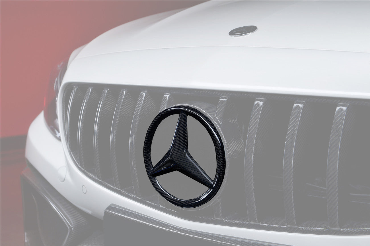 DarwinPRO 2015-2018 Mercedes Benz W205 C63 & C63S AMG Coupe IMP Carbon Fiber Grille LOGO Cover