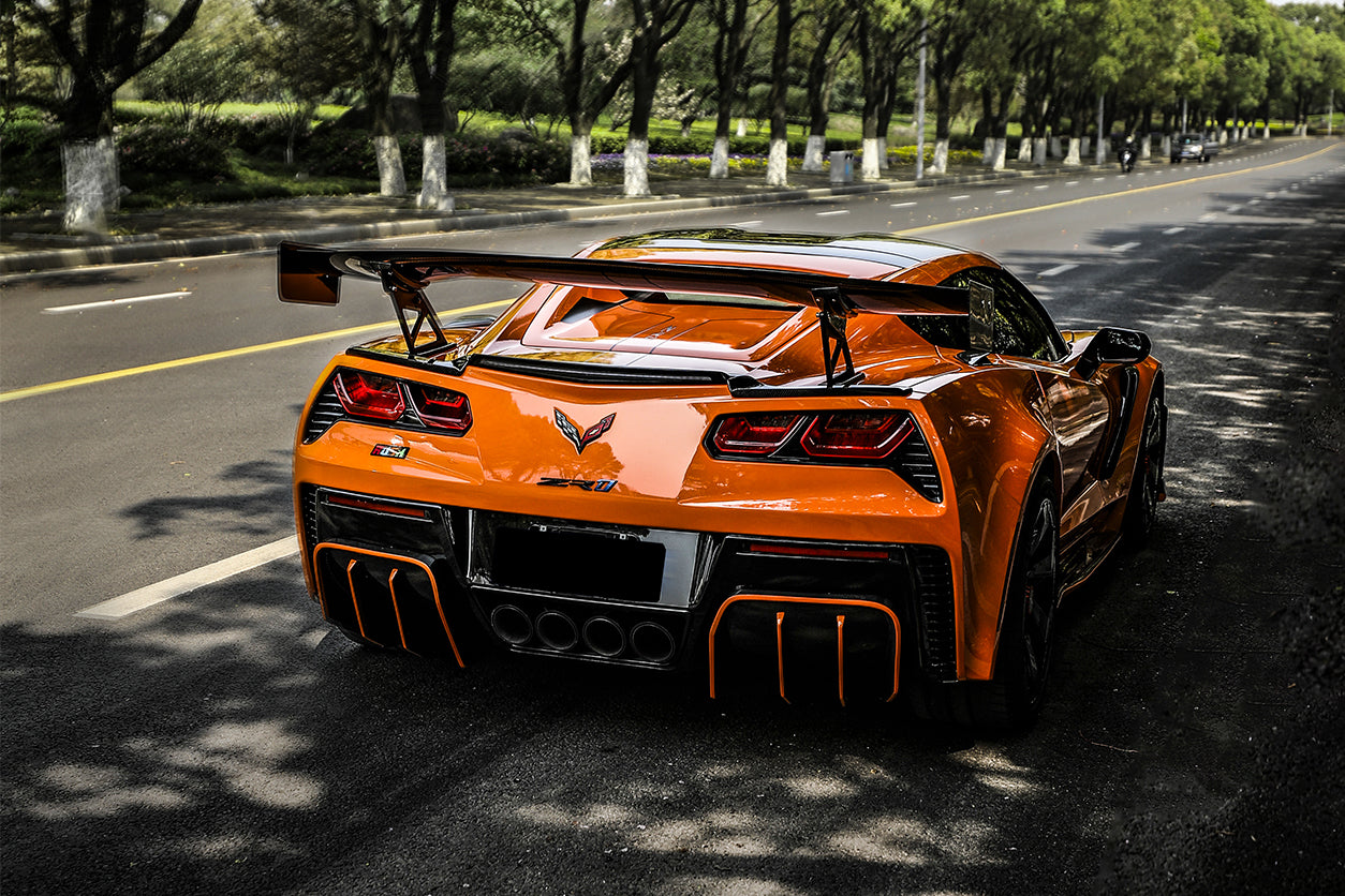 DarwinPRO 2013-2019 Corvette C7 Z51 Z06 Grandsport AR Style Carbon Fiber Trunk Wing Spoiler