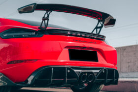 DarwinPro Aerodynamics DarwinPRO 718 Cayman And Boxster Stuttmate Carbon Fiber Rear Diffuser