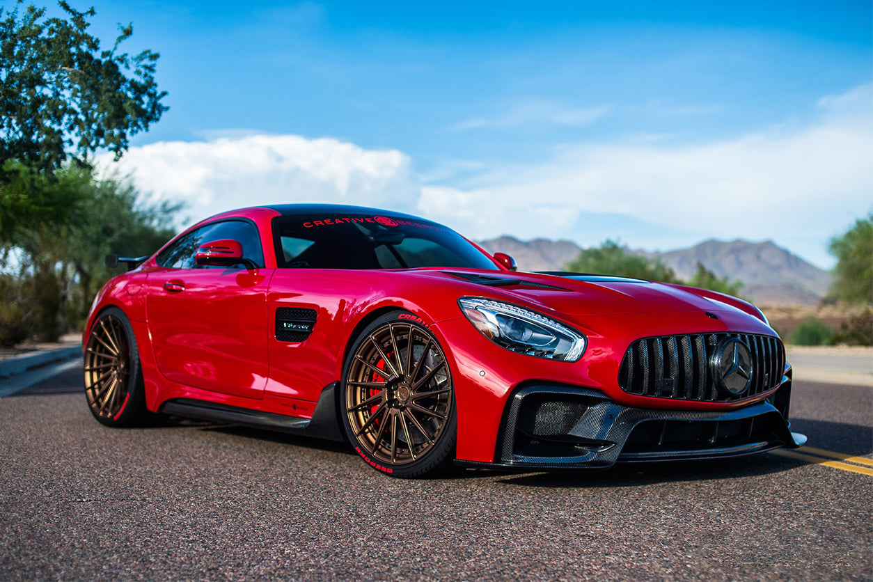 DarwinPRO 2015-2017 Mercedes Benz AMG GT | GTS Partial Carbon Fiber Front Bumper with Grille DarwinPRO IMP Design