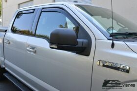 2015-2020 Ford F-150 Crew Cab Smoke Tinted Window Visors / Wind Deflectors / Rain Guards (4-Piece Set) - image 7