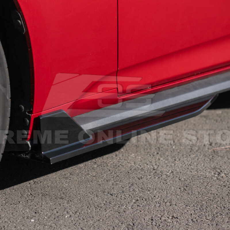 2024-2026 Ford Mustang S650 GT350R-Style Side Skirt Extensions installed