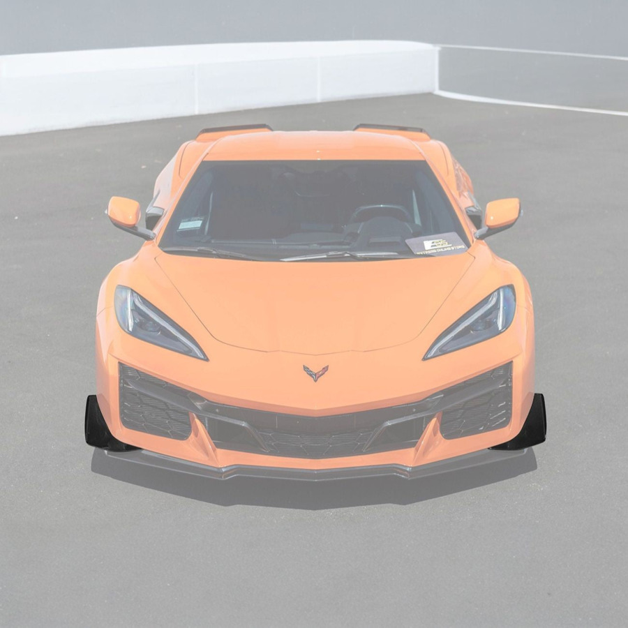 Extreme Online Store Corvette C8 Carbon Fiber Front Bumper Canards (Pair) for C8 Corvette