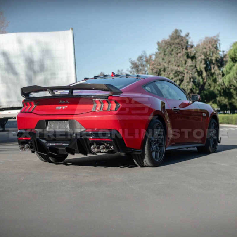 2024-2026 Ford Mustang S650 Dark Horse-Style Rear Wing & Wickerbill Spoiler Kit installed