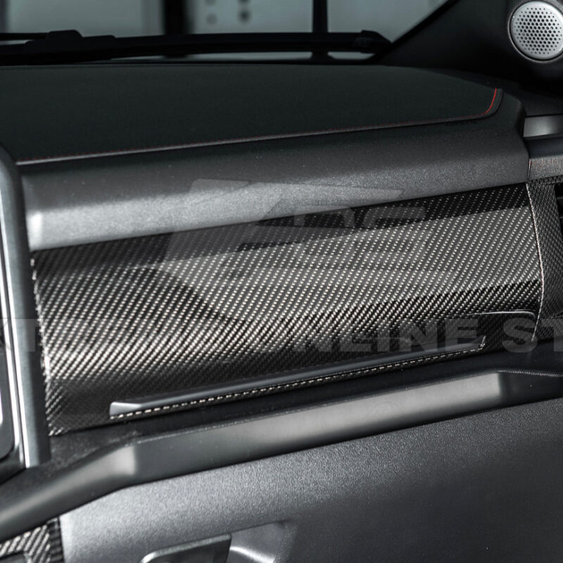 2021-2025 Ford F-150 & Lightning Dry Carbon Fiber Passenger Side Storage Panel Cover installed