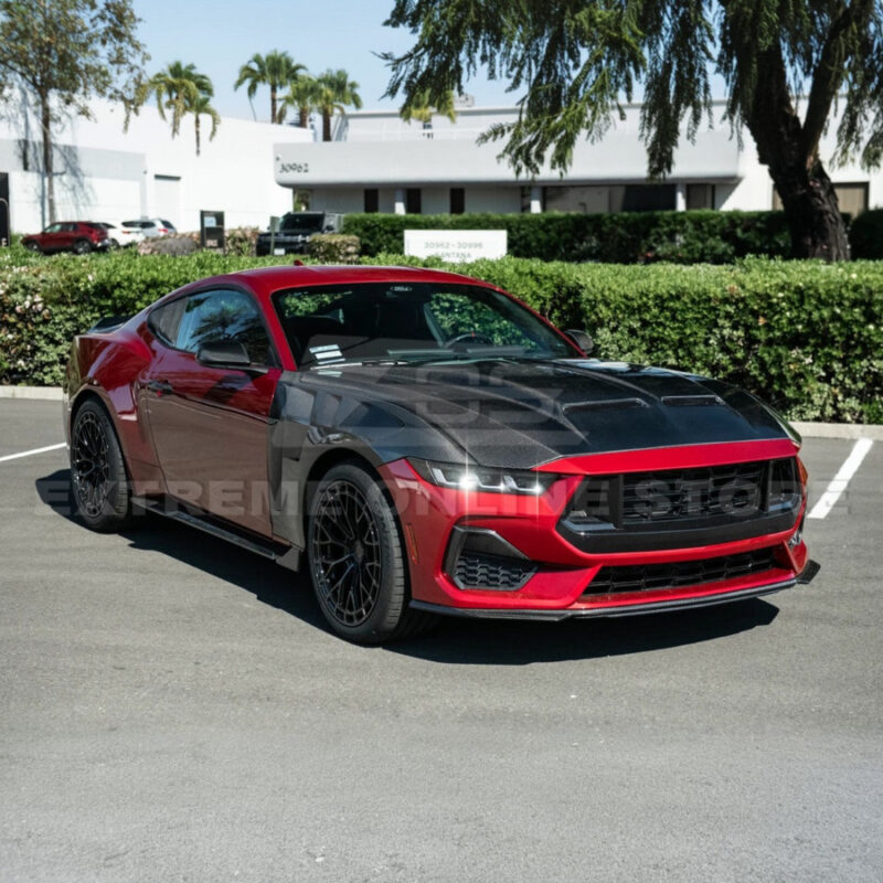 FFP 2024-2026 Ford Mustang Super Snake Style Carbon Fiber Hood