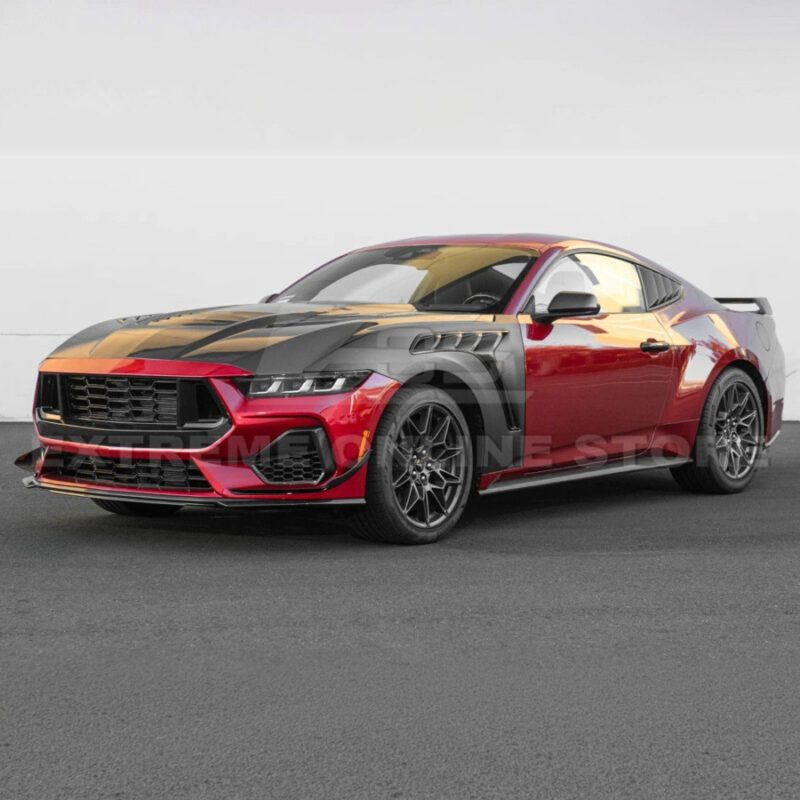 2024-2026 Ford Mustang S650 GTD-Style Front Side Vented Fenders installed