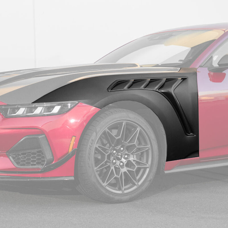 2024-2026 Ford Mustang S650 GTD-Style Front Side Vented Fenders installed