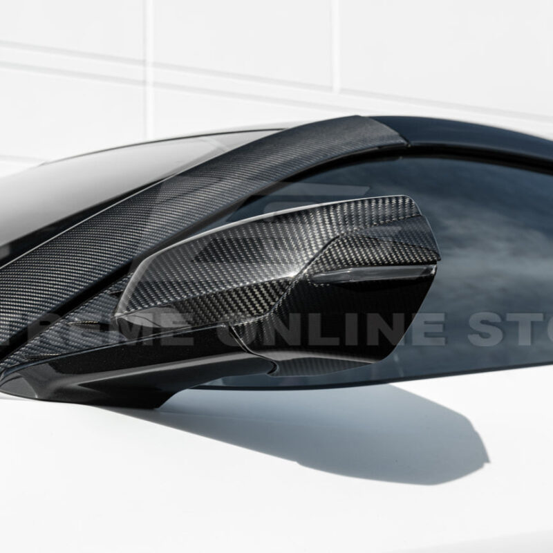 EOS 2020-2026 Chevrolet Corvette C8 Dry Carbon Fiber Replacement Mirror Covers
