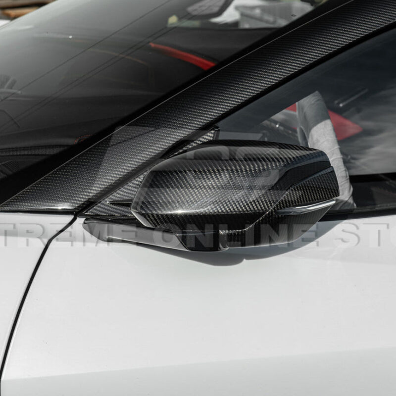 EOS 2020-2026 Chevrolet Corvette C8 Dry Carbon Fiber Replacement Mirror Covers
