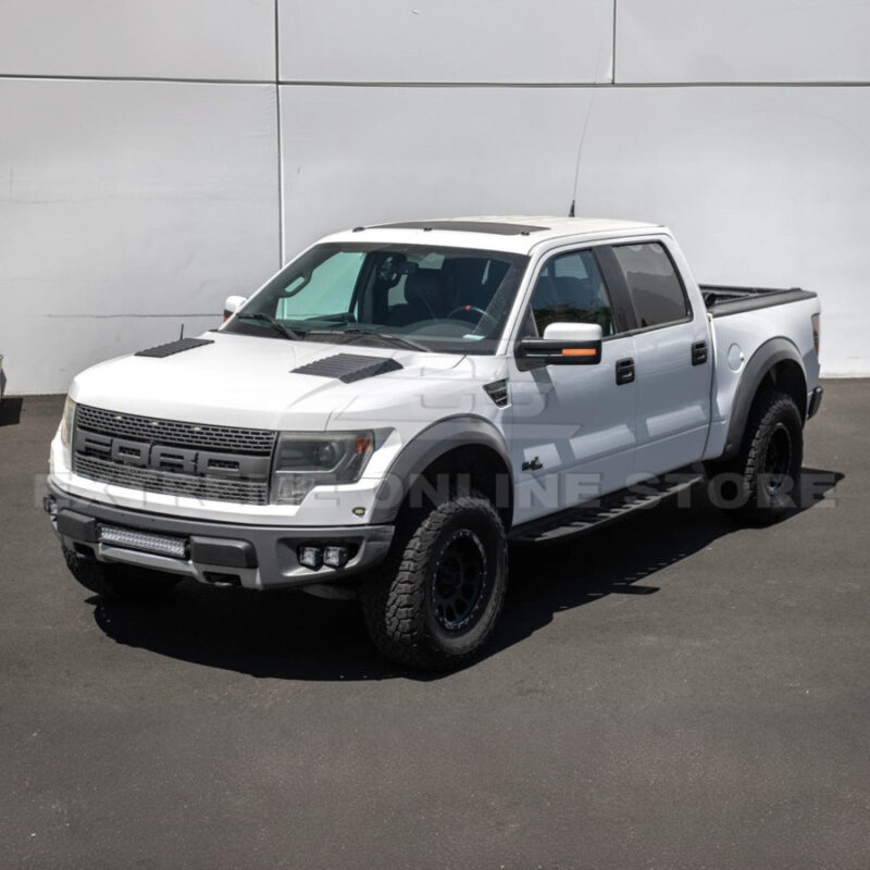 2010-2014 Ford F-150 SVT Raptor Carbon Fiber Front Hood Vent installed
