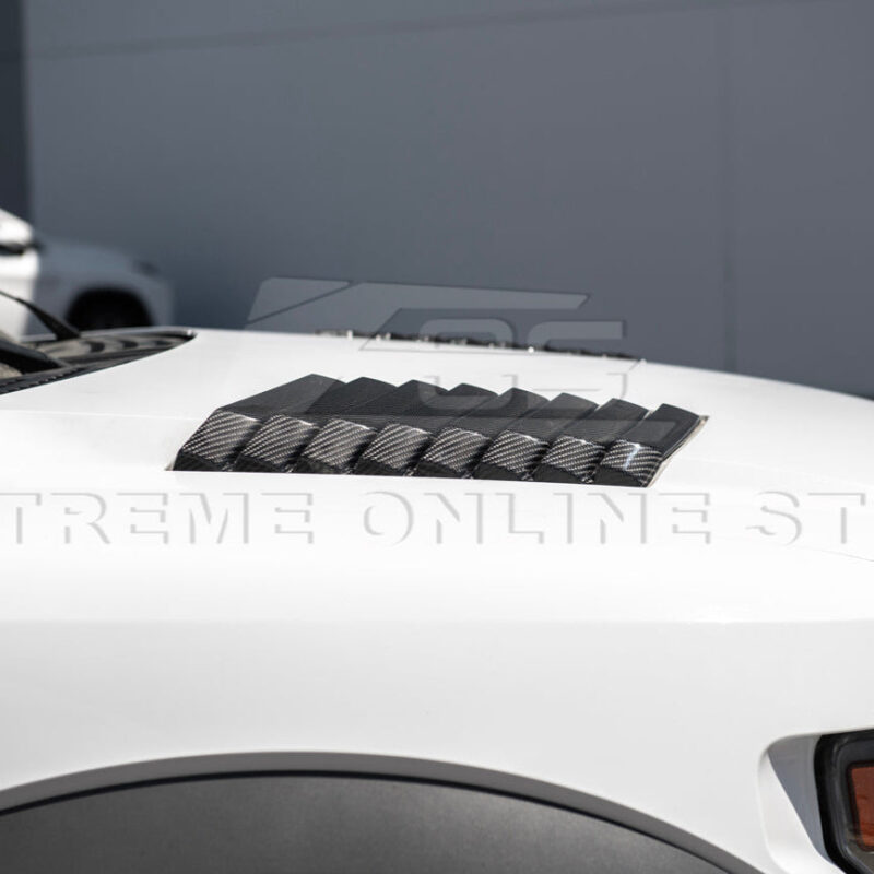 2010-2014 Ford F-150 SVT Raptor Carbon Fiber Front Hood Vent installed