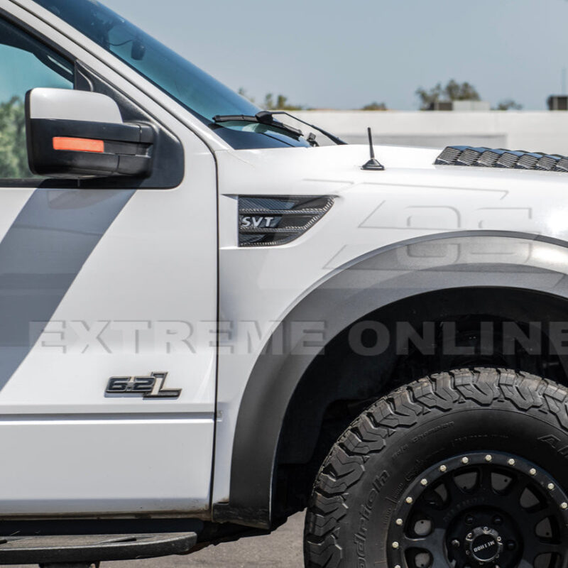 2010-2014 Ford F-150 SVT Raptor Carbon Fiber Side Fender Vents installed