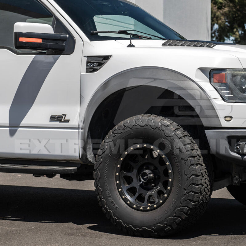 2010-2014 Ford F-150 SVT Raptor Carbon Fiber Side Fender Vents installed