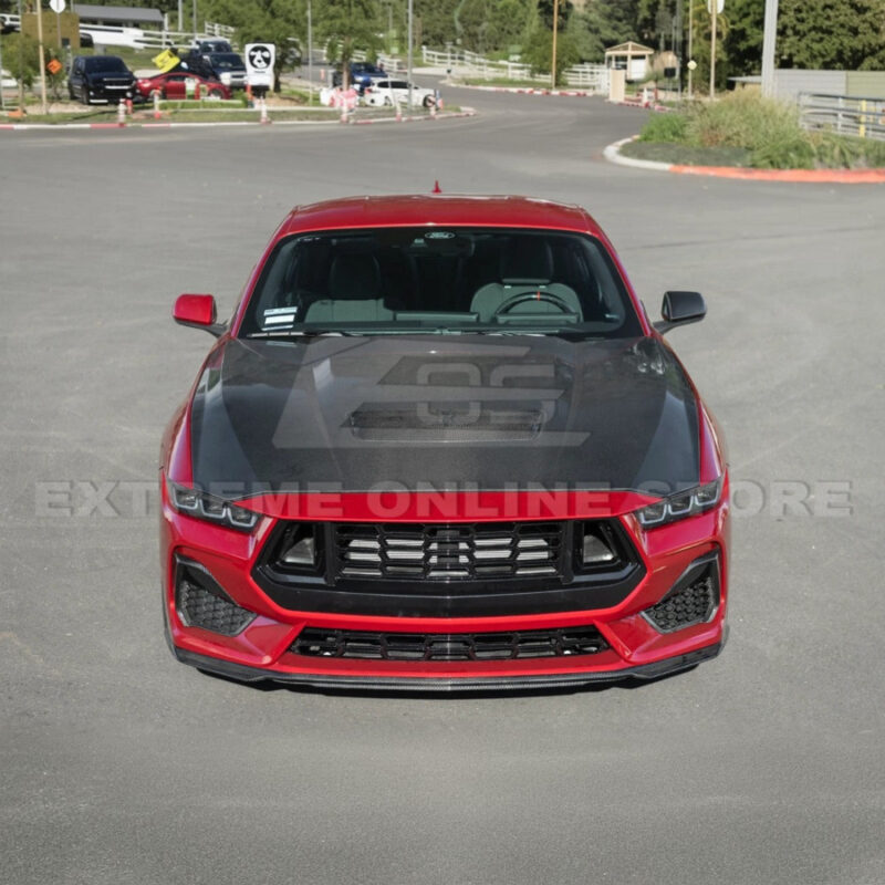 2024–2026 Ford Mustang S650 Dark Horse Style Upper Front Grille Insert installed on Mustang